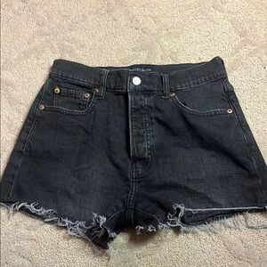 Lucky Brand Black Distressed Jean Shorts